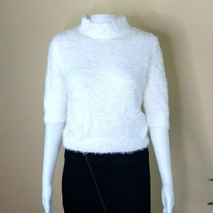 Soft White Fuzzy Sweater